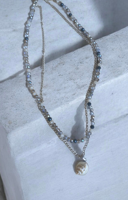 Doppelkette mit Muschelanhänger "Sunny"