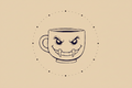Sticker „Vampkaffeetasse“ Handmade – Unikat Aufkleber