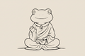 Sticker „Frogbuddha“ Handmade – Unikat Aufkleber