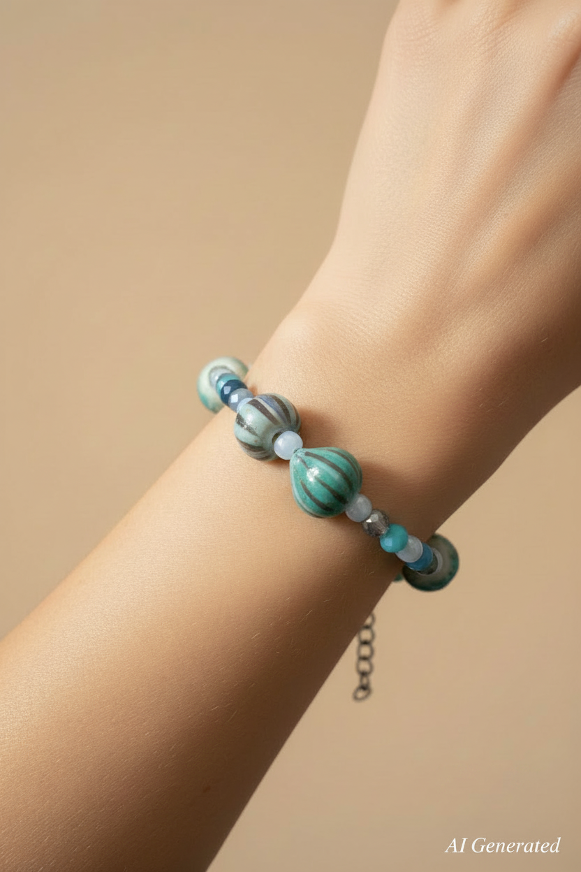 Statement Armband Handmade „Claudia“ – Unikat Perlen Schmuck