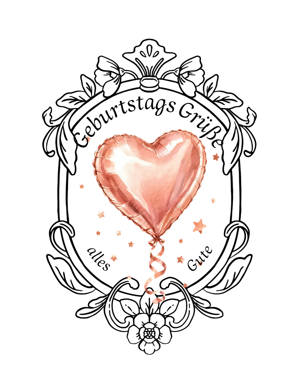 Digitales Produkt " Geburtstagskarte - Rotes Herz"