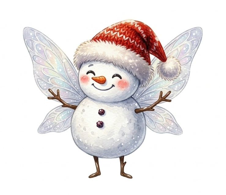 Digitales Produkt Weihnachtskarte " Elfenschneemann".