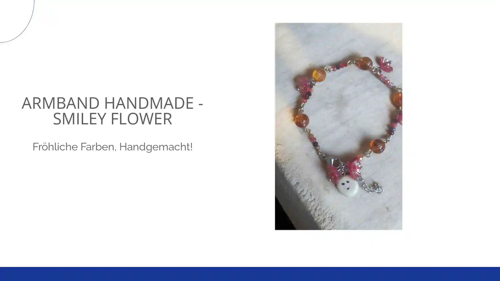 Armband Handmade - Smiley Flower by@Outfy