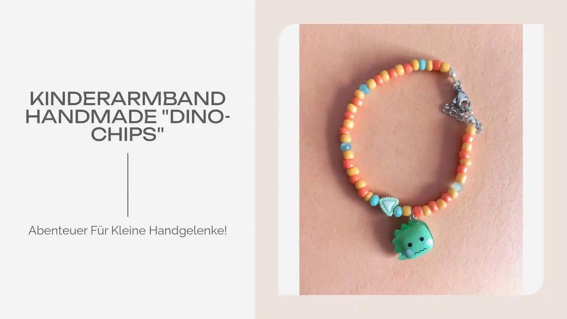 Kinderarmband Handmade "Dino-Chips" by@Outfy