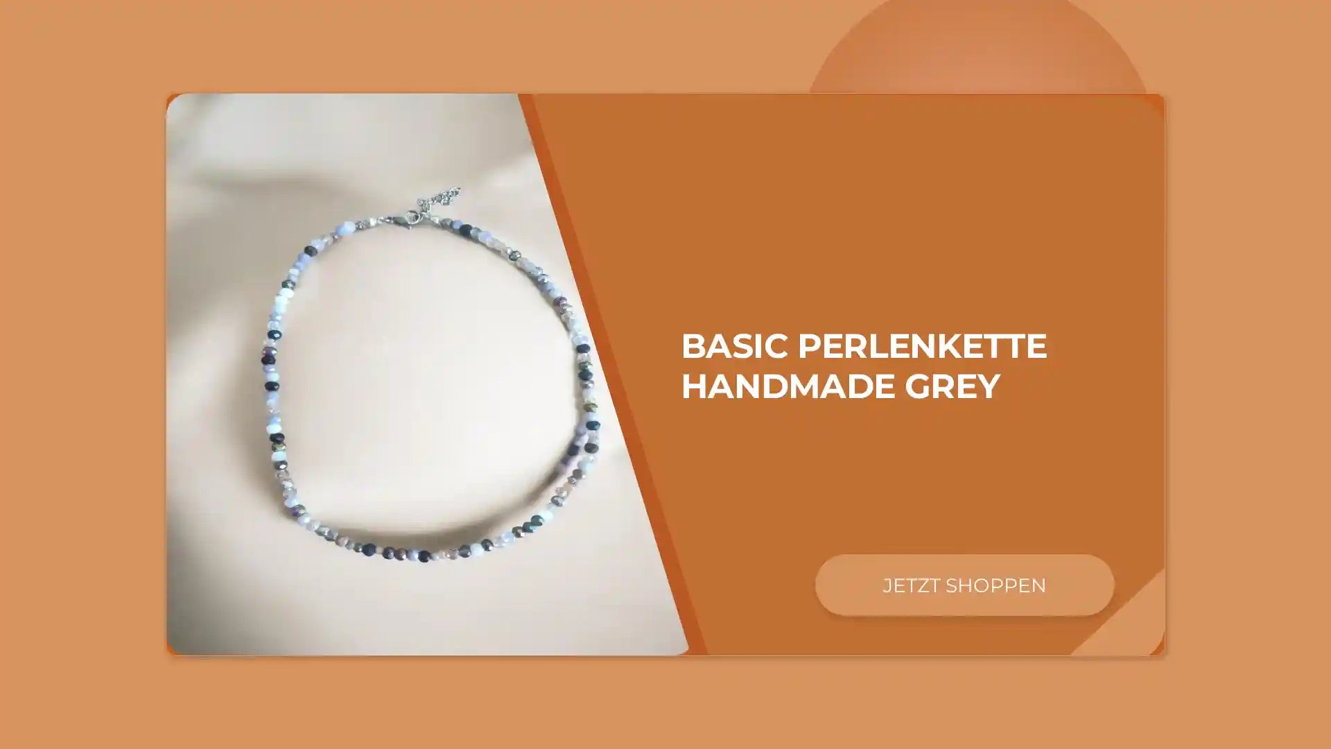 Basic Perlenkette Handmade Grey by@Outfy