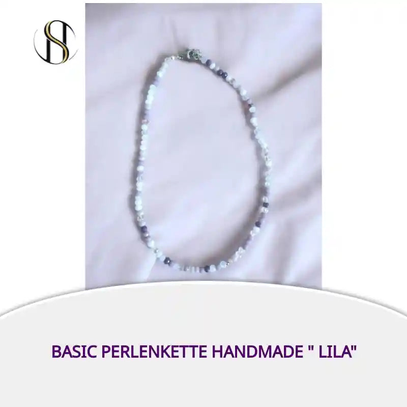 Basic Perlenkette Handmade " Lila" by@Outfy
