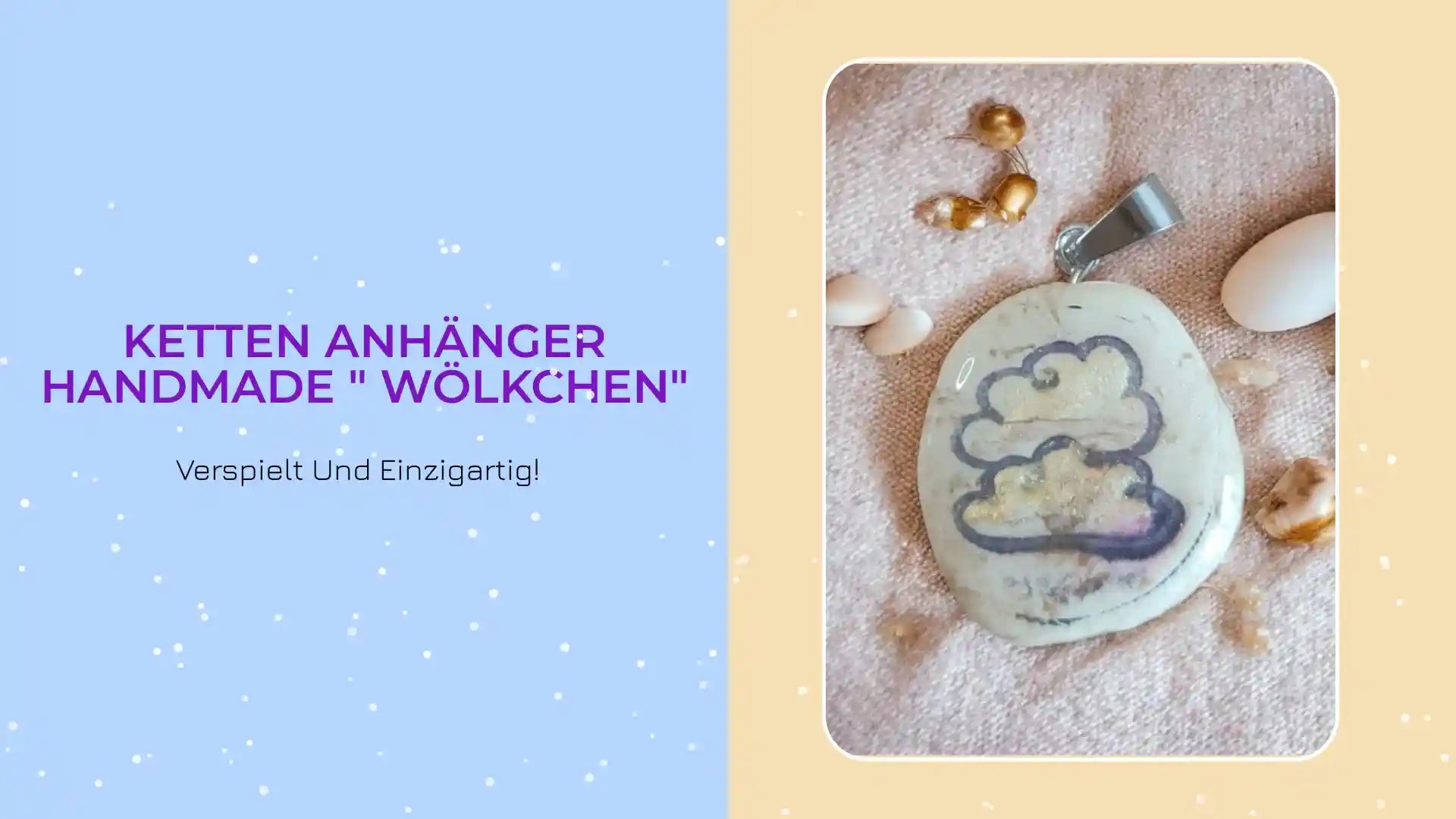 Ketten Anh&auml;nger Handmade " W&ouml;lkchen" by@Outfy