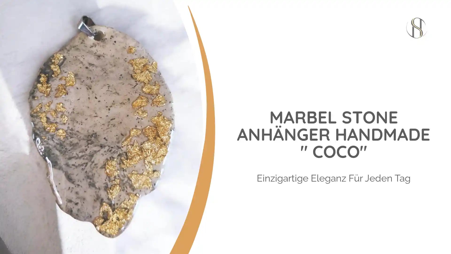 Marbel Stone Anh&auml;nger Handmade " Coco" by@Outfy