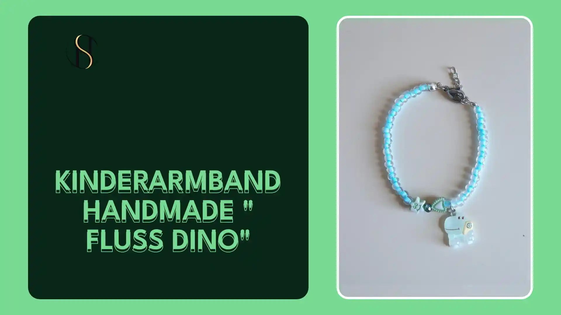 Kinderarmband Handmade " Fluss Dino" by@Outfy