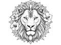 Digitales Bild " Mandala Löwe"