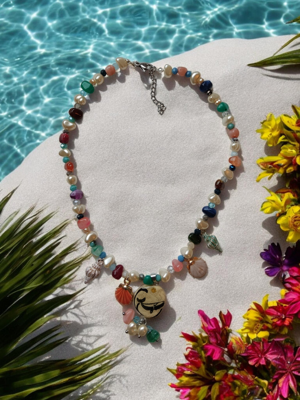 PerlenHalskette Handmade " Hope"