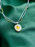 Perlenkette Handmade " Ente 2"