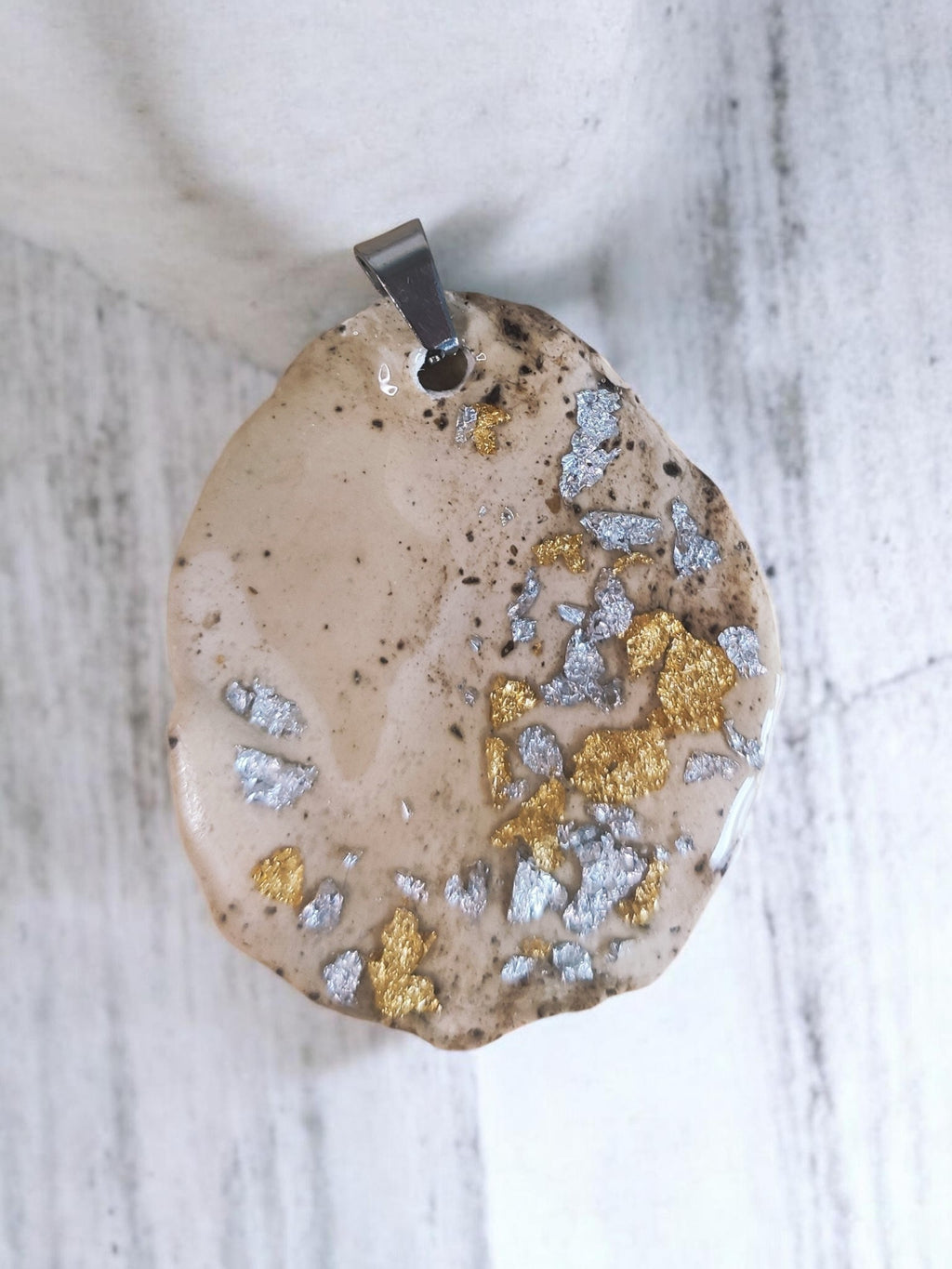 Marbel Stone Anhänger Handmade " Carla"