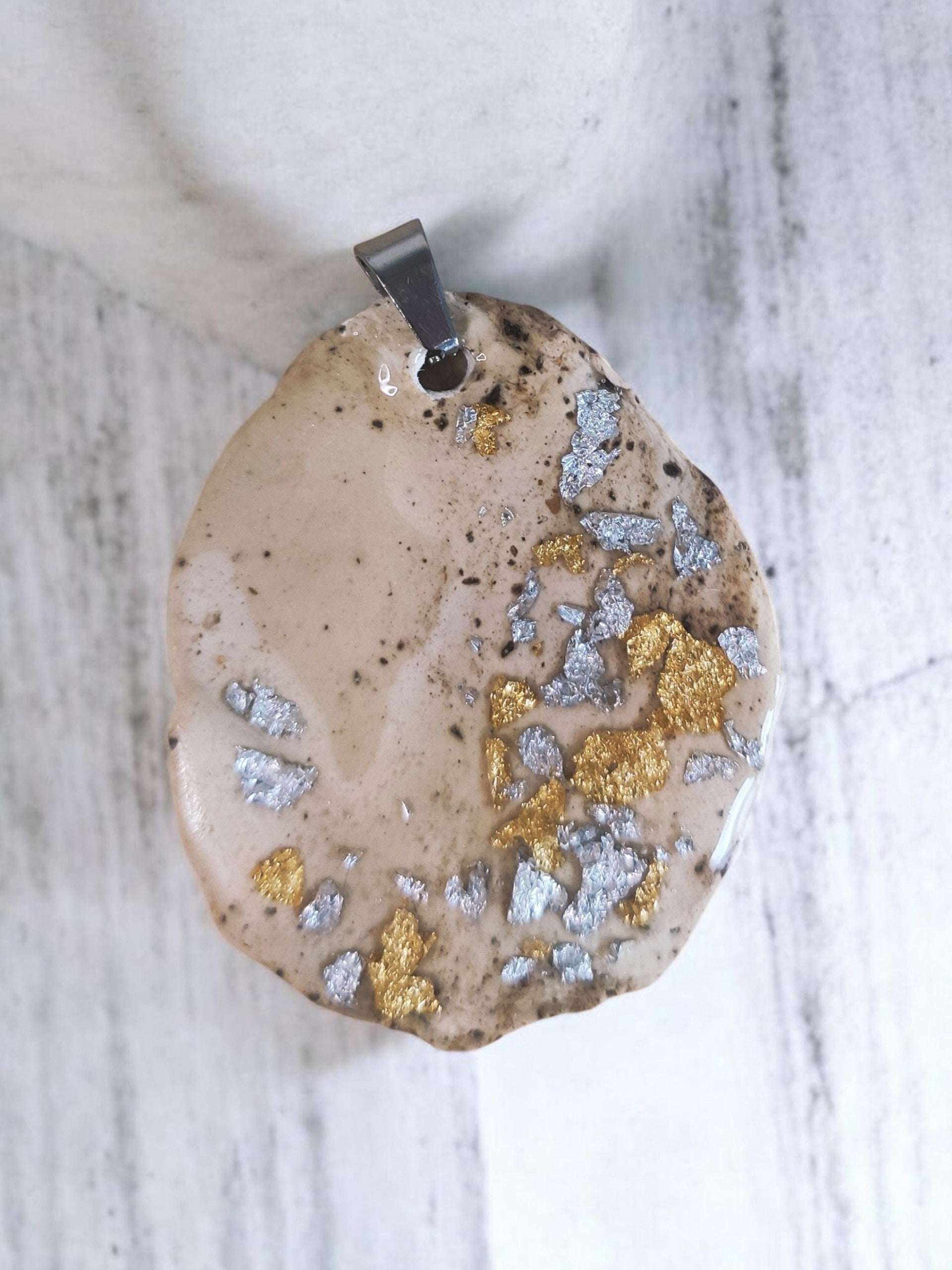 Marbel Stone Anhänger Handmade " Carla"