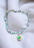 Perlenkette Handmade " Brokkoli 1"