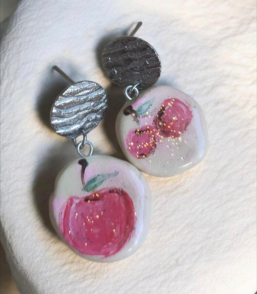 Ohrstecker  Handmade Cherry