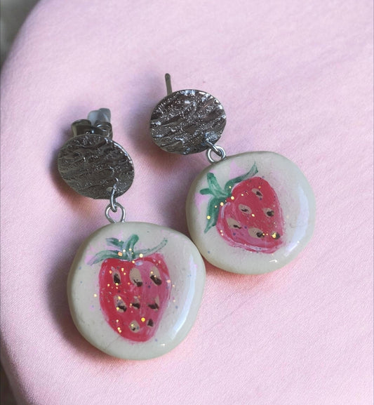 Ohrstecker Handmade Strawberry