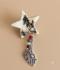 Pin Groß Handmade " Indien - Wald"