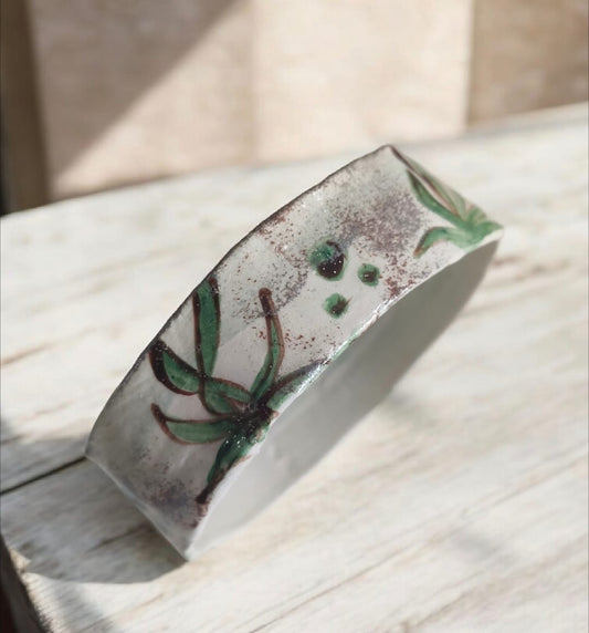 Armreif Handmade Green Leaf