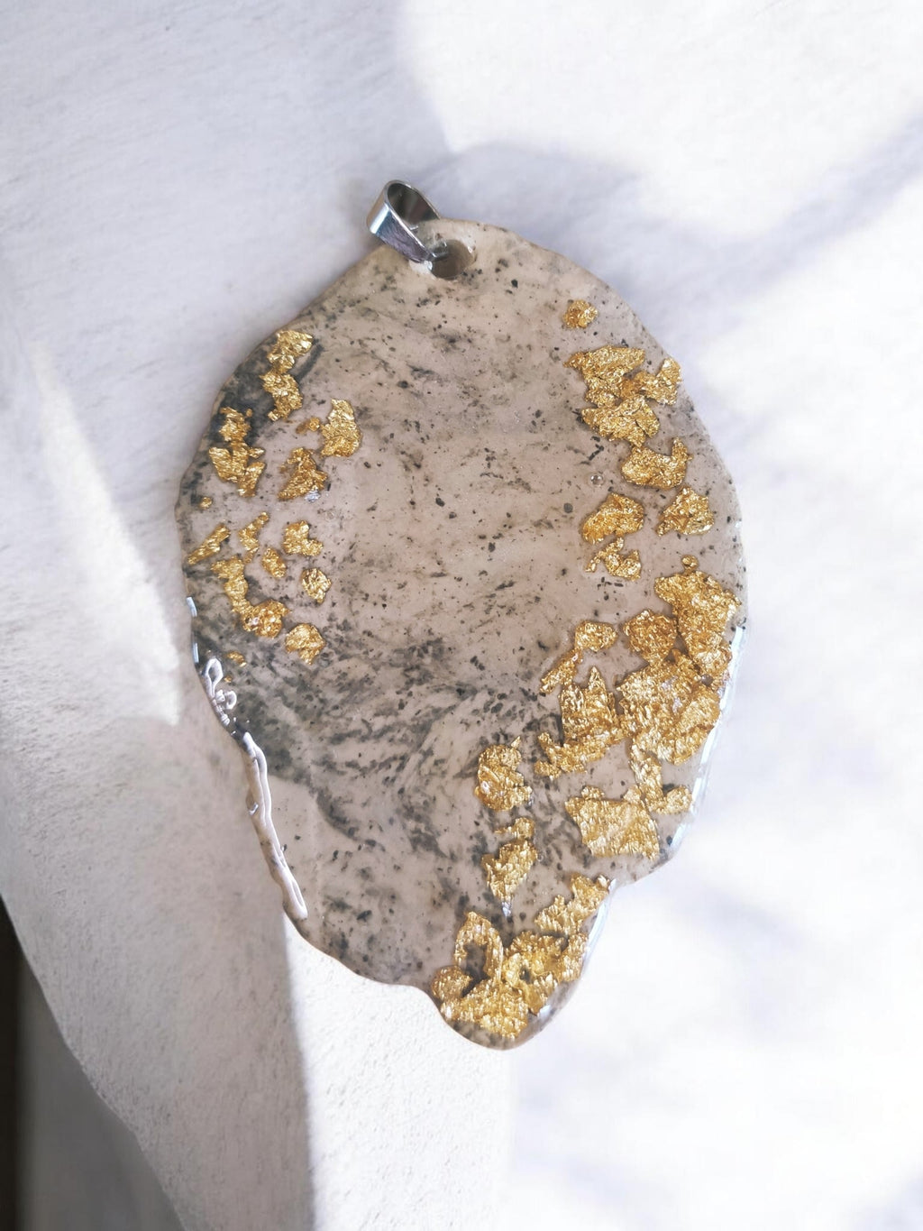 Marbel Stone Anhänger Handmade " Coco"