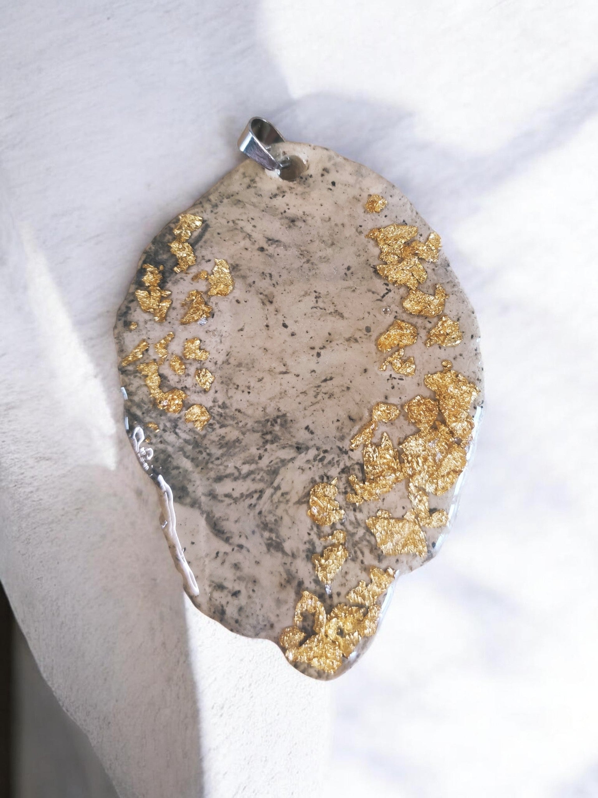 Marbel Stone Anhänger Handmade " Coco"