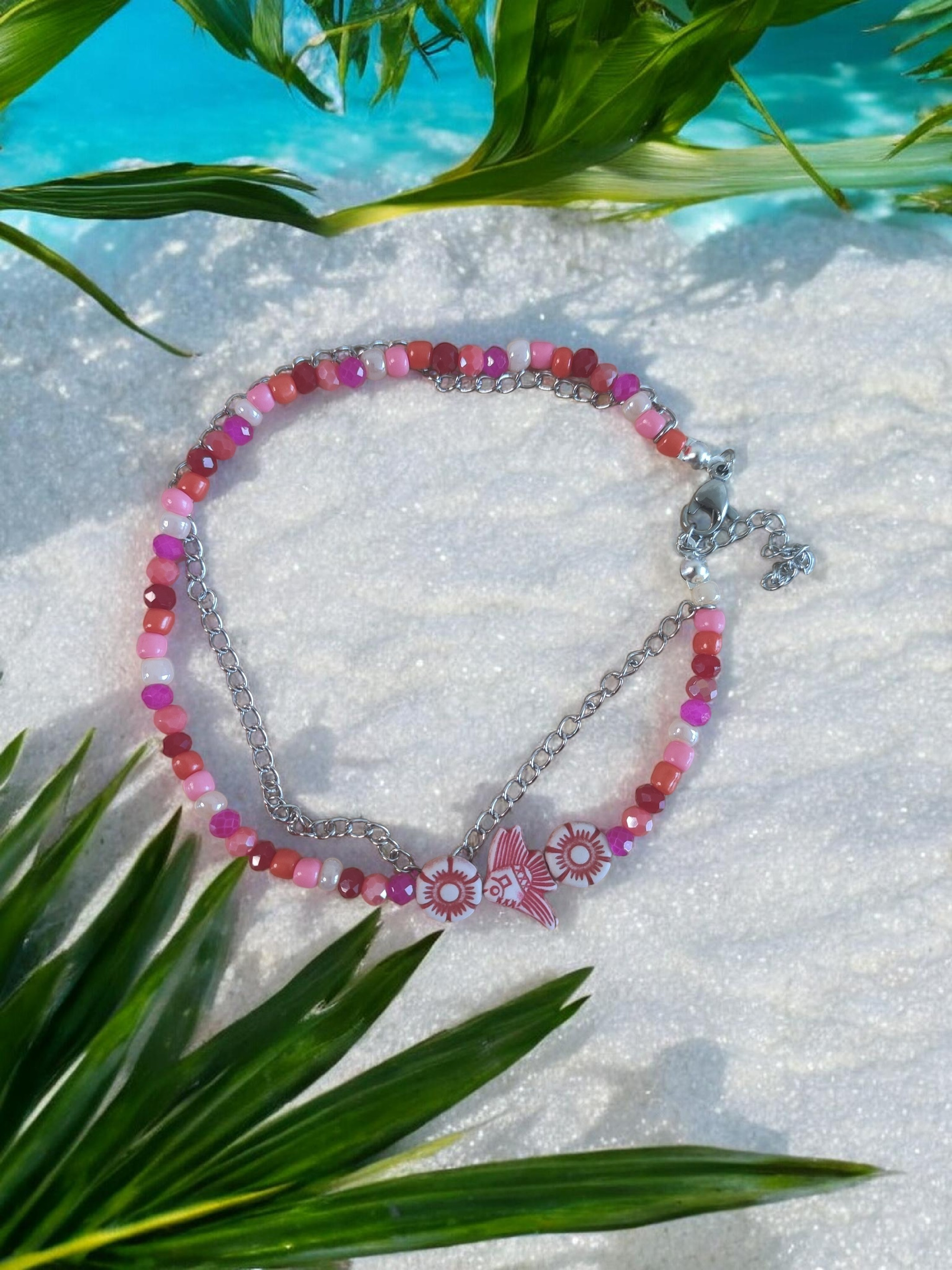 Anklet handmade "redfish"