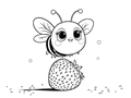 Digitale Bild " Erdbeer Biene"