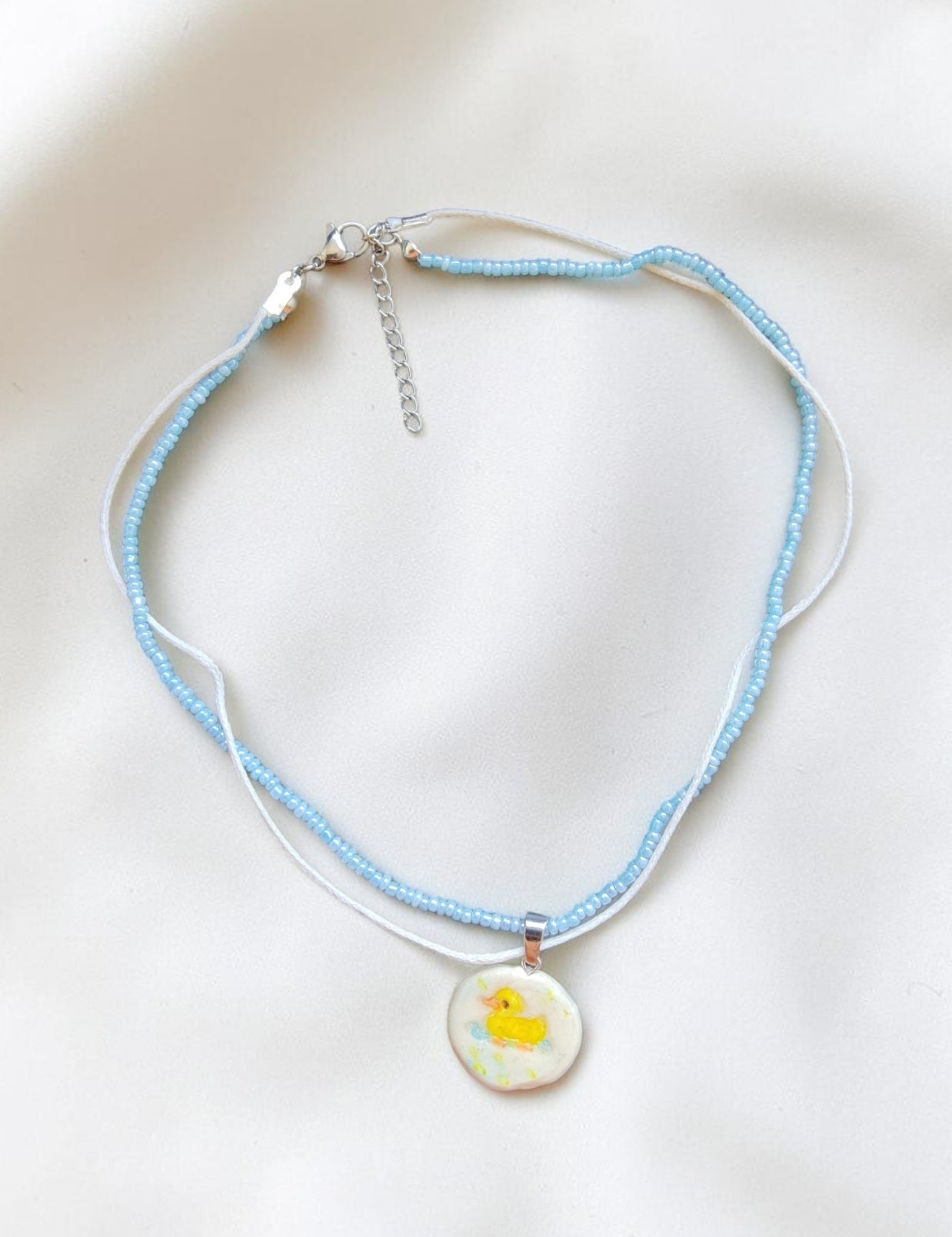 Perlenkette Handmade " Ente 1"