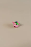 3D Anhänger Handmade „Blaubeer Schweinchen“ – Schmuck Unikat
