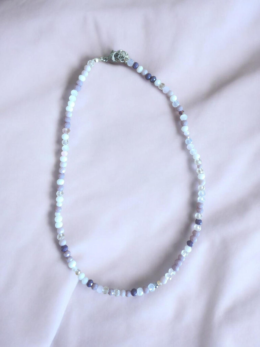 Basic Perlenkette Handmade " Lila"