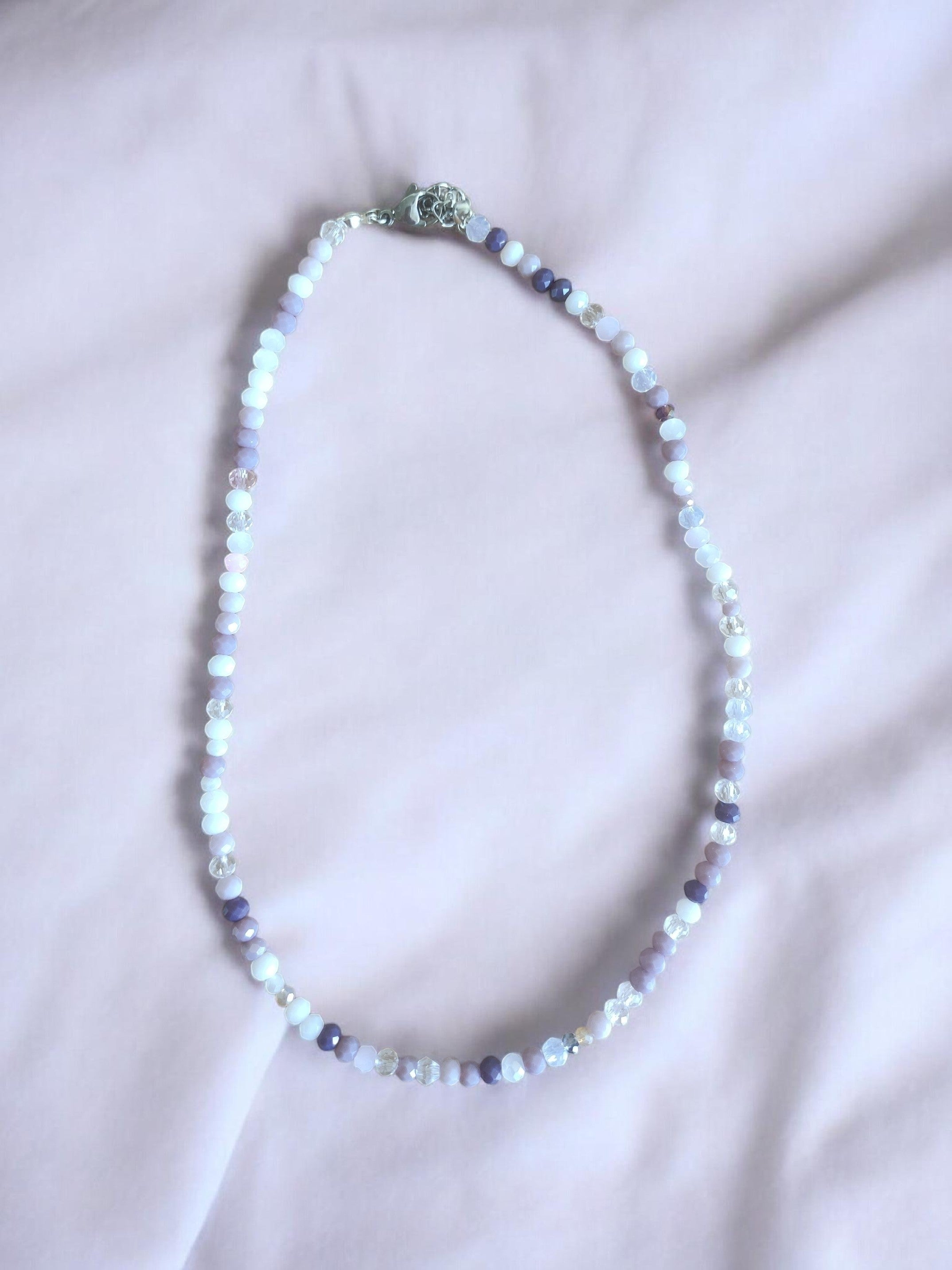 Basic Perlenkette Handmade " Lila"