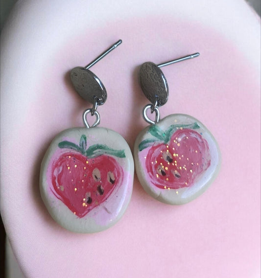 Ohrstecker Handmade Fruit Heart