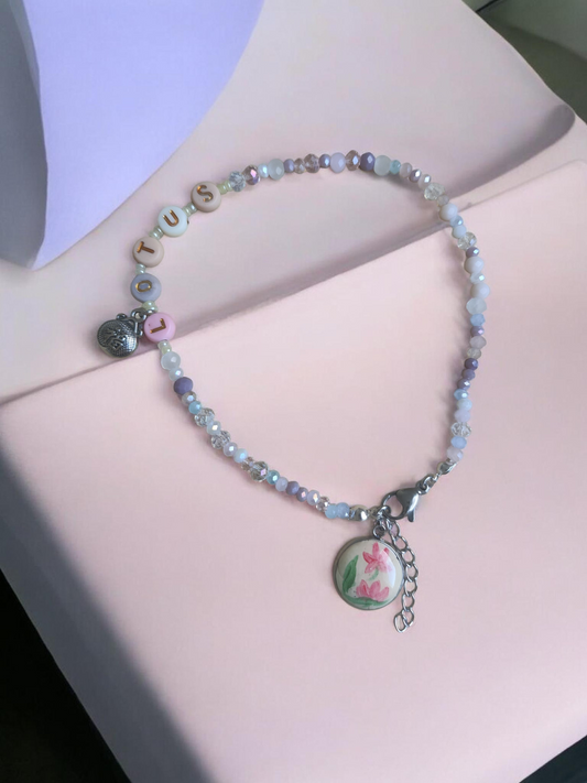 Fußkettchen Handmade "Statement Lotus"